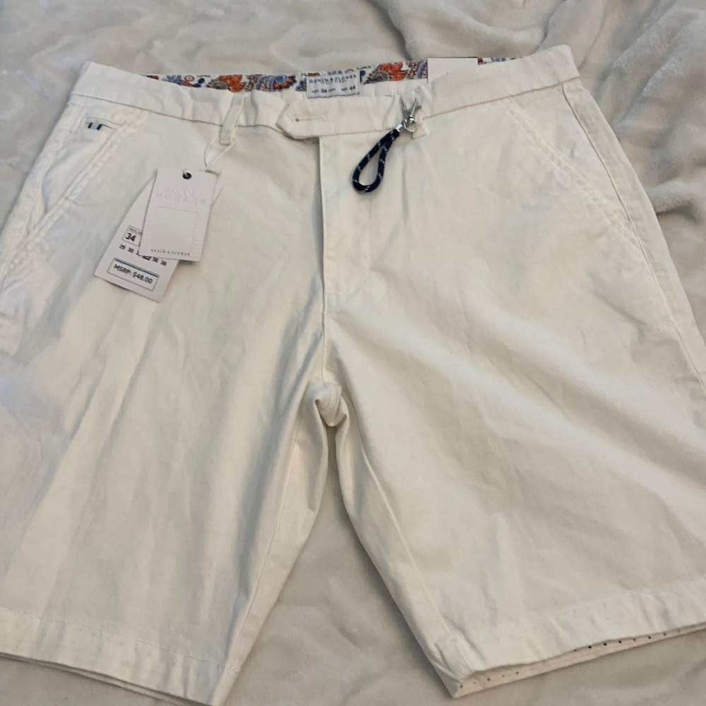 Denim & Flower white shorts